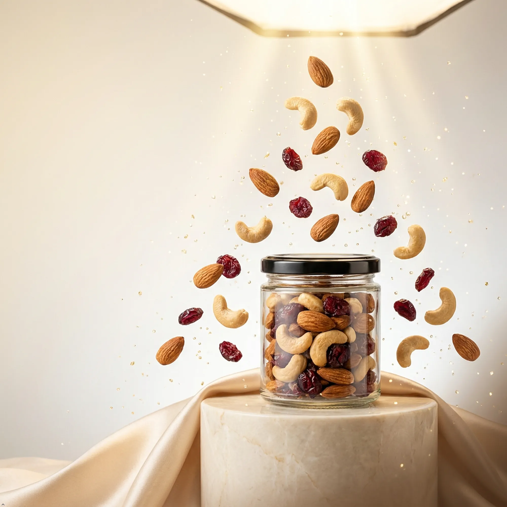 cranberries almonds and cashews